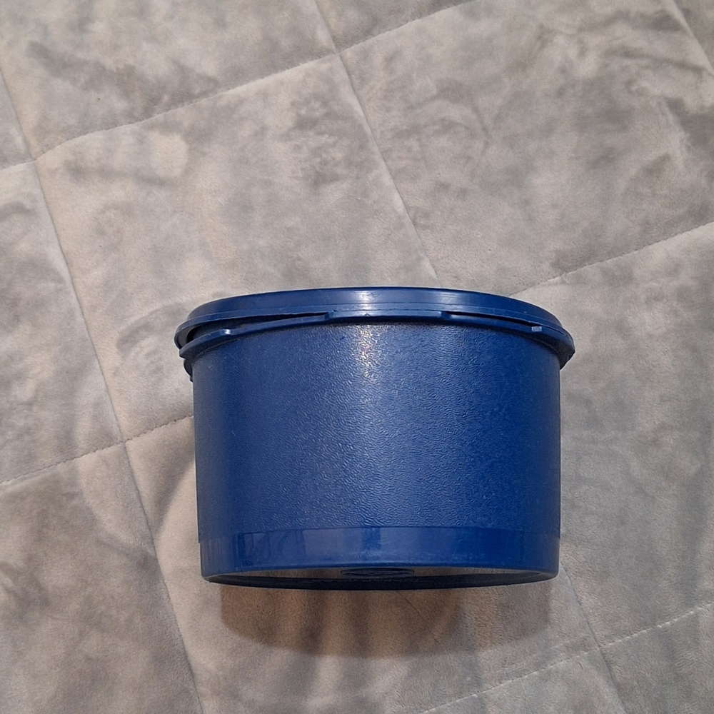 Vintage Blue Tupperware Canister Small